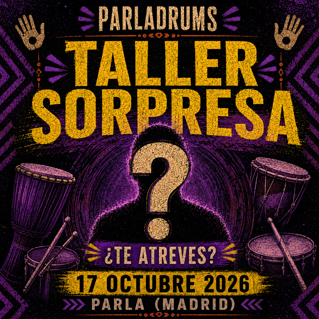 tallersorpresa taller sorpresa el 17 octubre en ParlaDrums